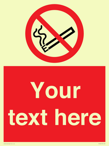 Custom No E-cigarettes / Vaping Sign